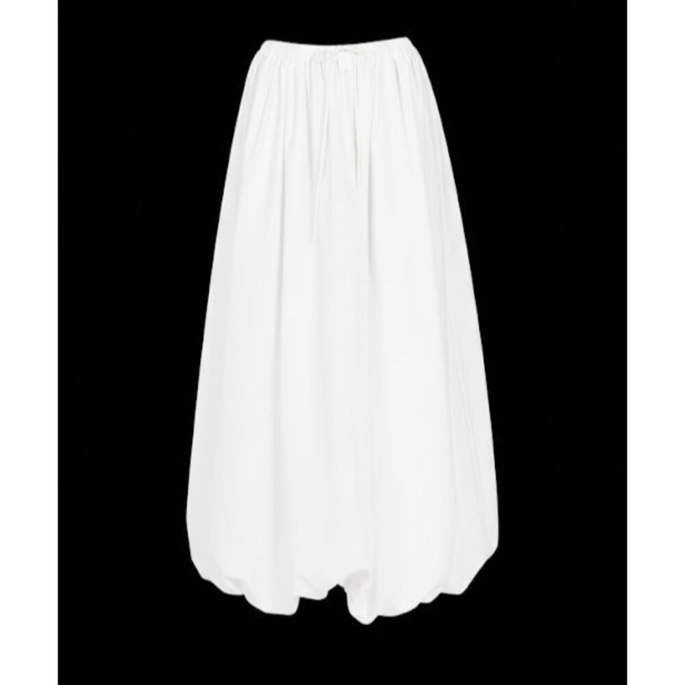 NWT DISSH Monty Bubble Midi in White Cotton Poplin Skirt US 6 / Au 10